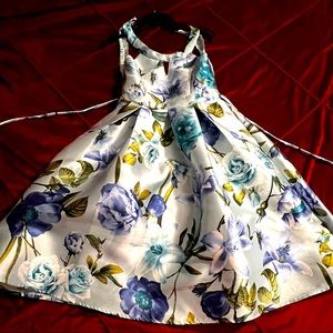Blue floral dress